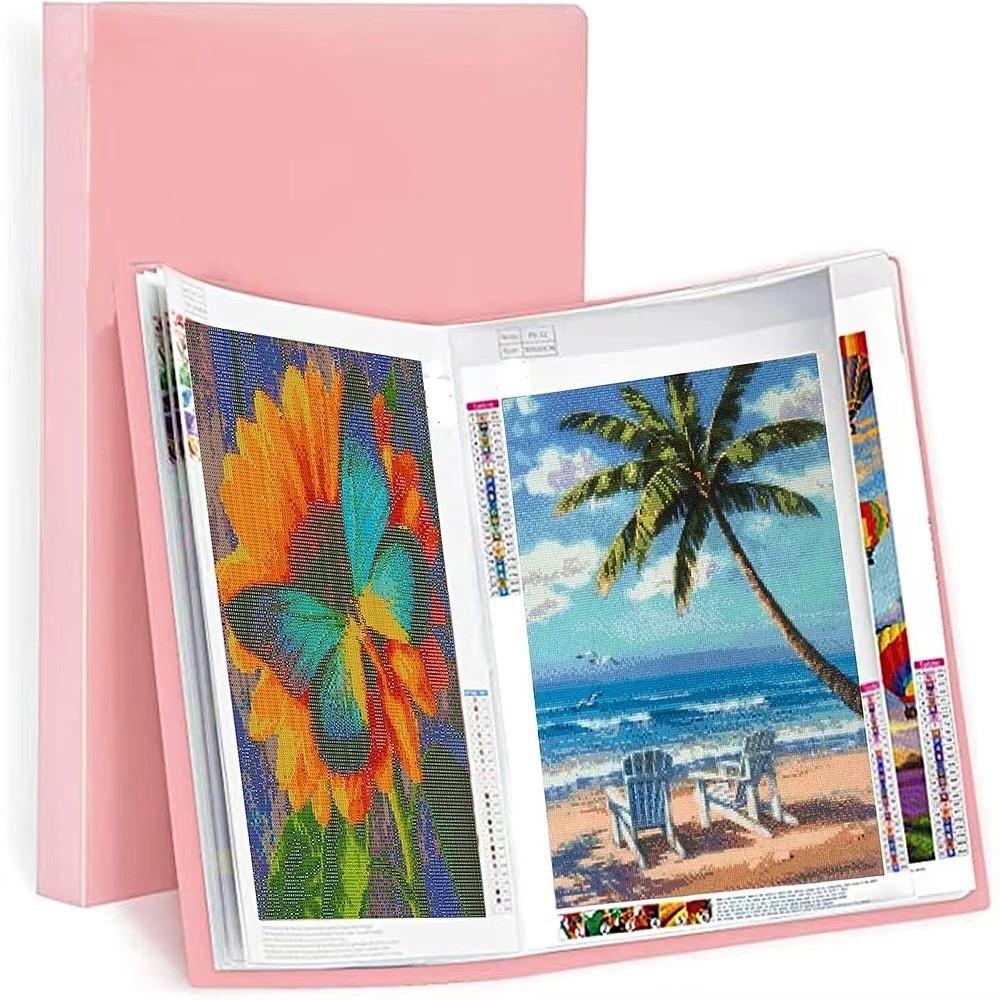Transparent Diamond Painting Album Book Cover A3/8K Storage File Folder  Large Folder Stationer