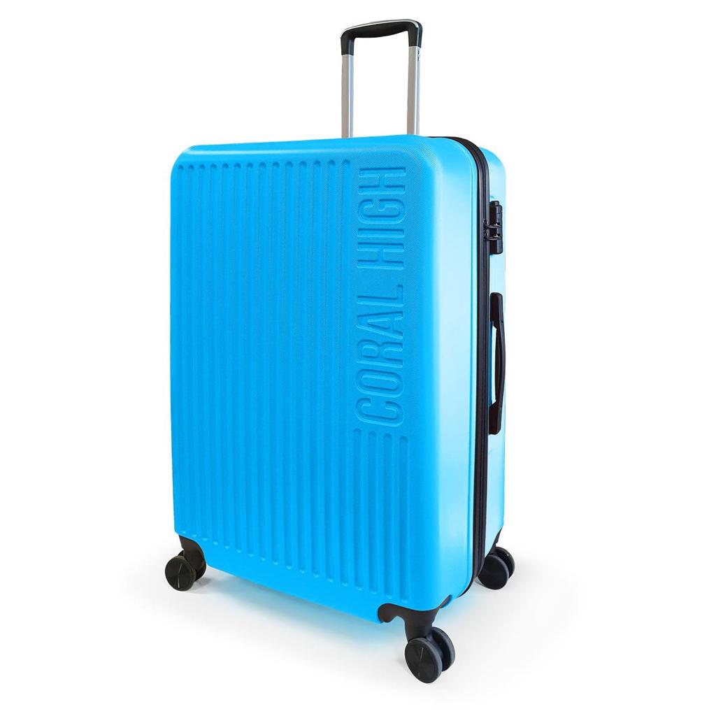 coral high Чемодан большого размера синего цвета из АБС-пластика 16428