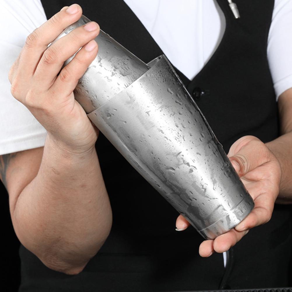 Bar Tool Stainless Steel Boston Shaker Cocktail Shaker Set Cocktail Tin Bartender BarwareSilver