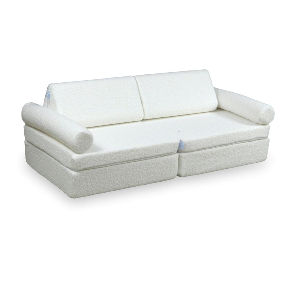 Montessori Comfort Boucle Mini Play Sofa White