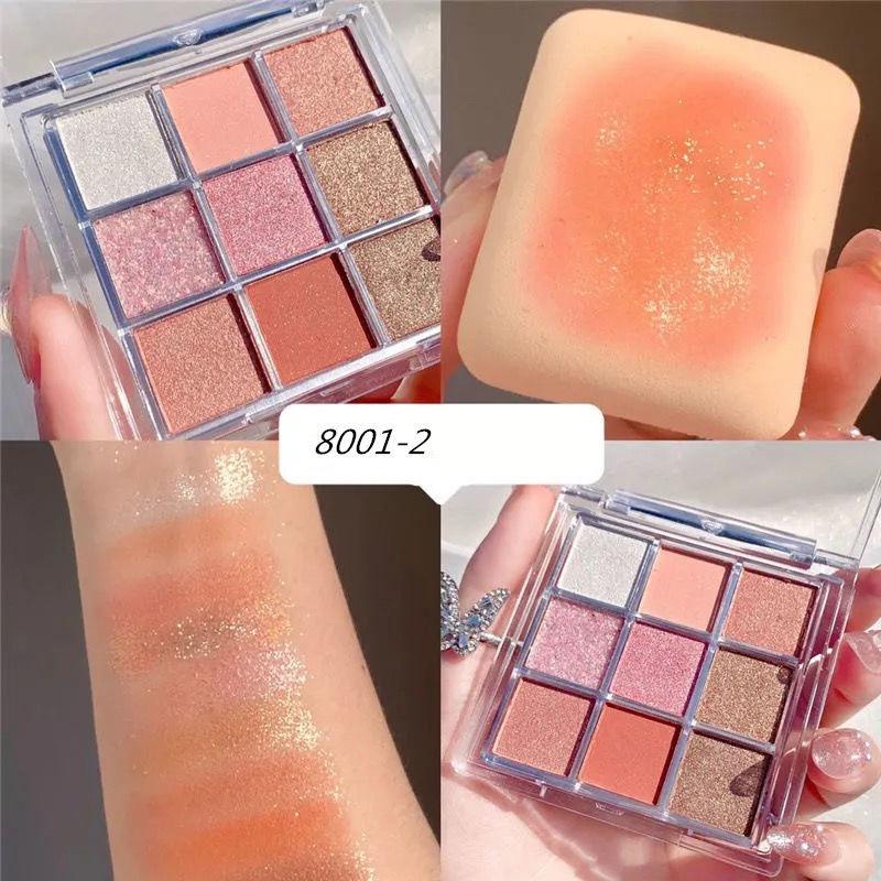 9 цветов шоколадной палитры теней для век Pearly Matte Earth Color Палитра теней для век Shiny Sequins Eye Pigments Стойкий макияж