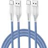 Acbands USB Type C Cable [Set of 2 / 1m+1m Blue] QC3.0 Compatible 3A Heavy Duty Braided Cable USB-A&USB-C Taipushi Rapid Cable