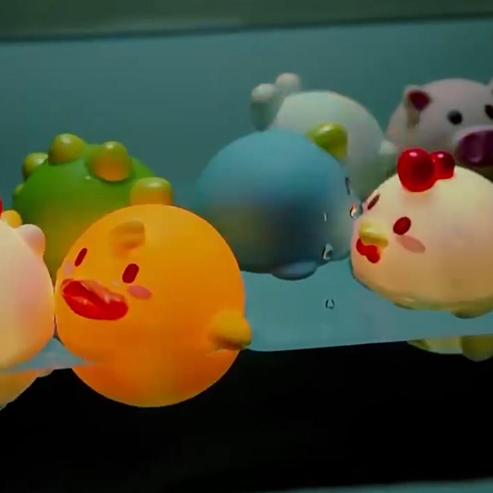 Милые Животные Игрушка для Ванны Светящаяся LED Игрушки Плавающие Водные Мягкий Резиновый Поплавок Индукционная Светящаяся Утка для Детей Игры Забавные Подарки