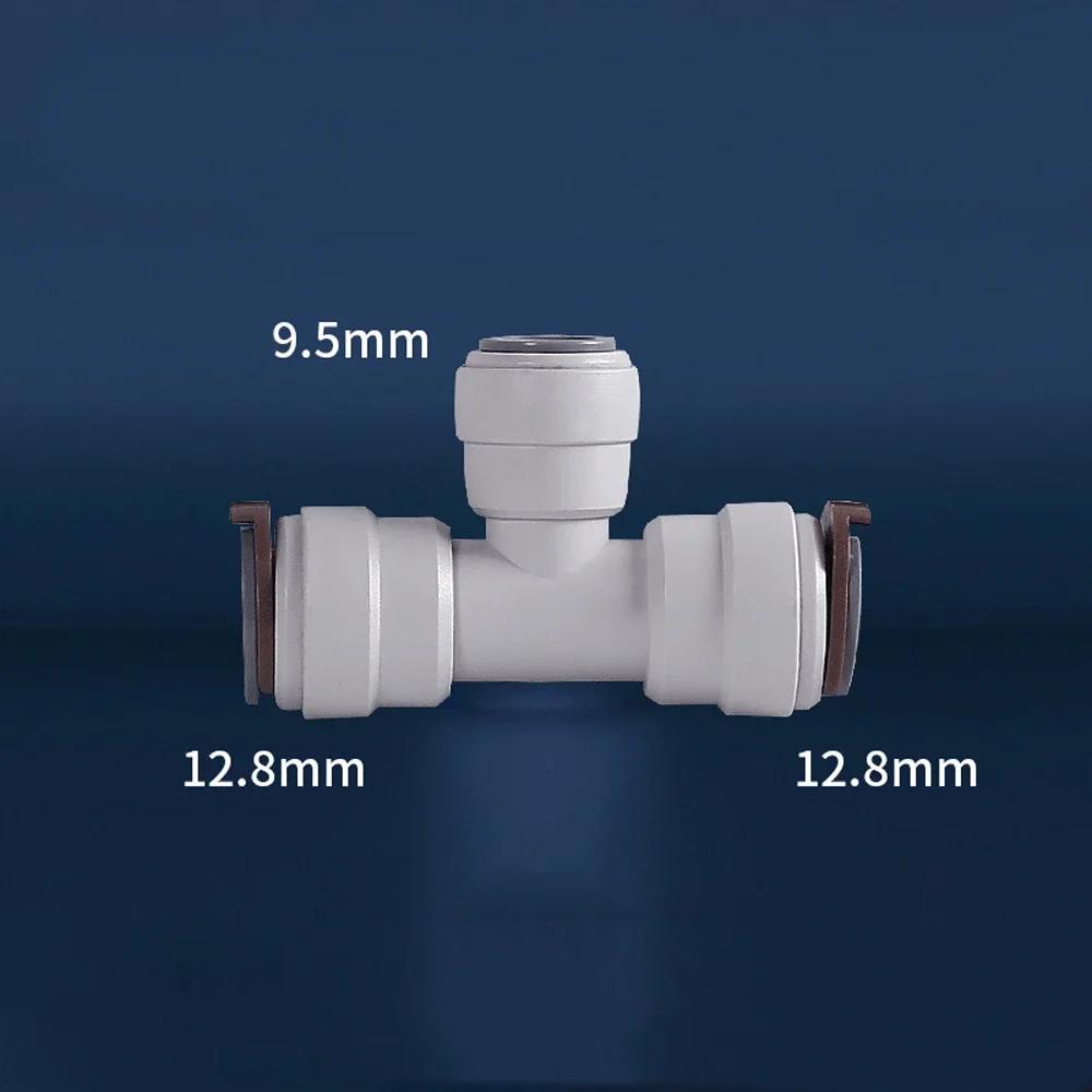 Фитинг 3/8" 1/2" НАР. ДИАМ. X 3/8" ТРУБКА Прямой Угольник Тройник POM Быстроразъемное Соединение для Аквариума RO Фильтра Воды Системы Обратного Осмоса