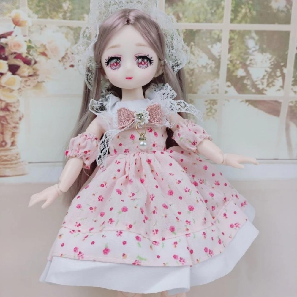 Одежда для куклы BJD 1/6 Милое платье Юбка Головной убор 30 см Кукла-принцесса Повседневный костюм Наряд Аксессуары для куклы Игрушка для DIY для девочки Подарки