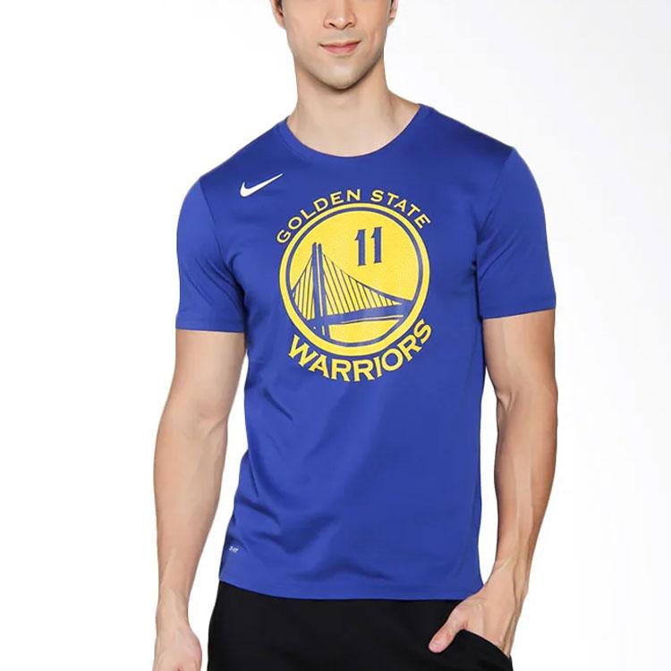 Nike Футболка Golden State Warriors Dri-Fit NBA с коротким рукавом и мужскими топами Klay Thompson синего цвета 870775-498