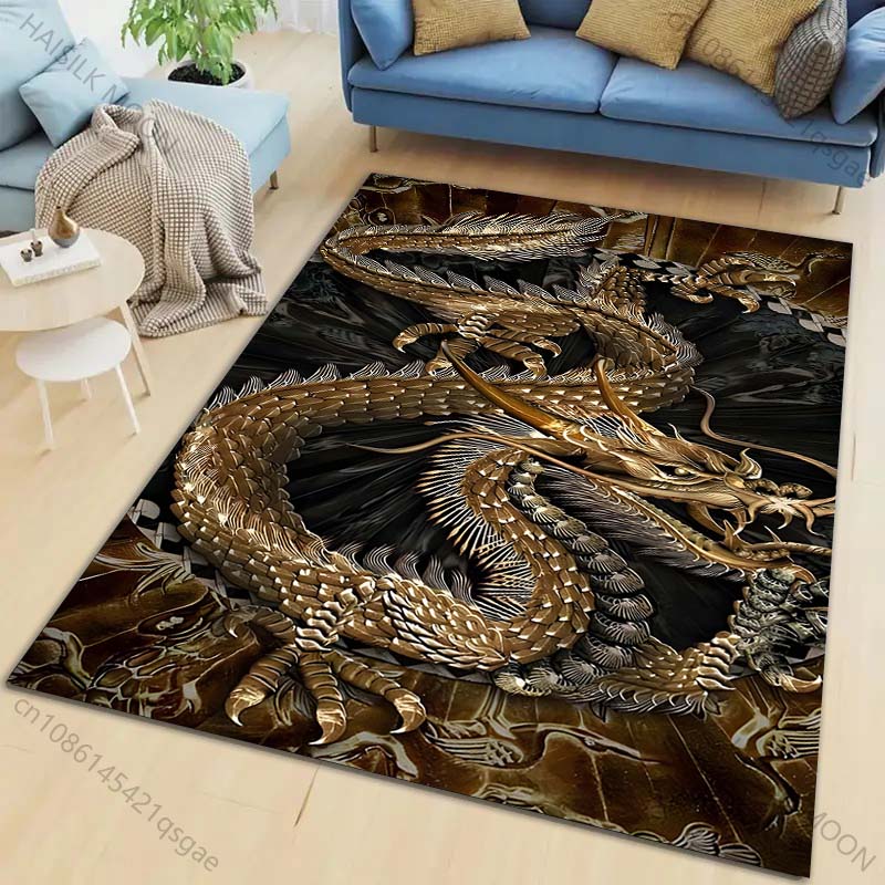 Multi-Size Eastern Dragon Pattern Carpet for Living Room Bedroom Sofa Home Decor Non-slip Floor Mat Large Size Luxury Gift