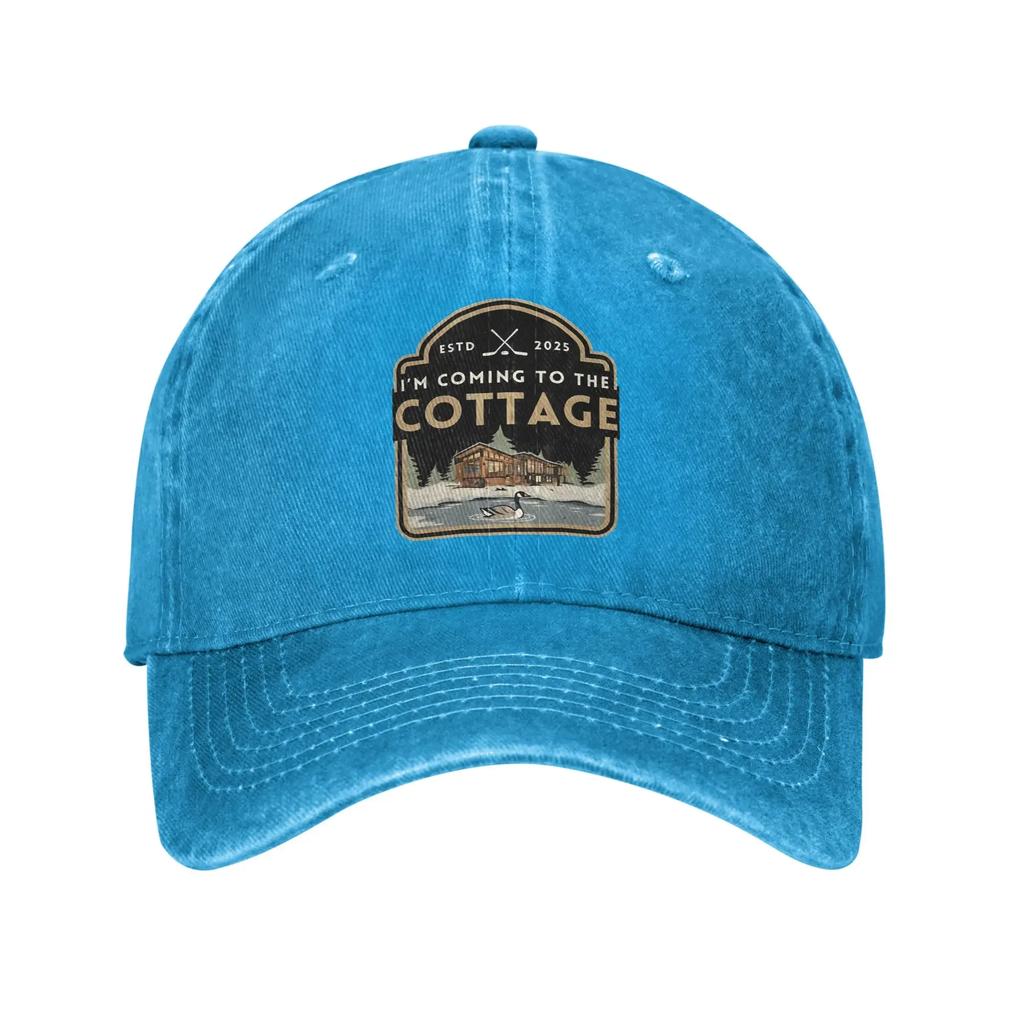 Were coming to the cottage Heated Washed Baseball Cap yk Cute Sun Hip Hop Hats Summer Unisex Women Hunting Camping Baseball Caps