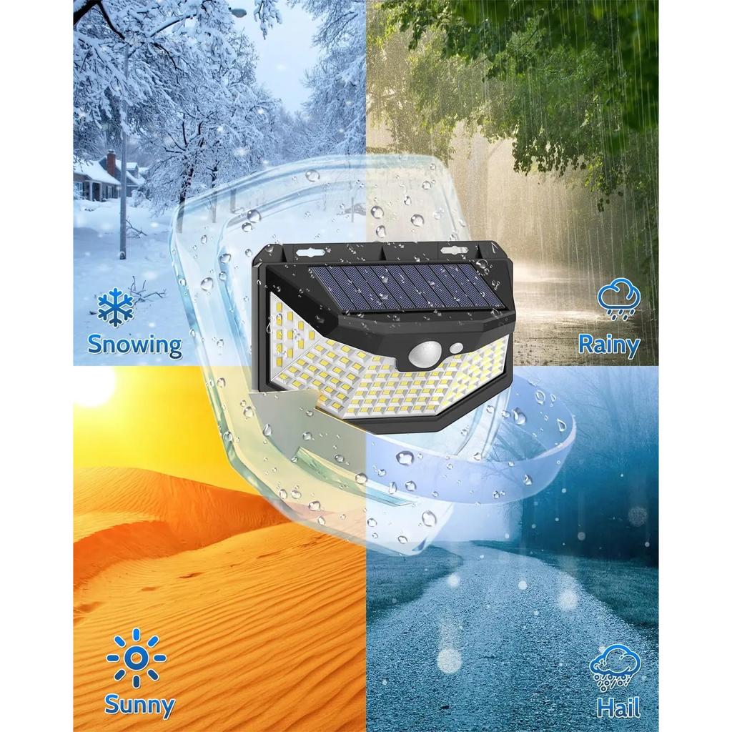 Светодиодный солнечный светильник, наружный, 115 светодиодных прожекторов, IP65, водонепроницаемый датчик движения, индукционный солнечный прожектор, 3 режима