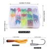 165pcs Fishing Lure with Jig Hooks Artificial Bait Soft Worm Bait Wobbler Silicone Swimbait for Fishing Pike Perch Trout