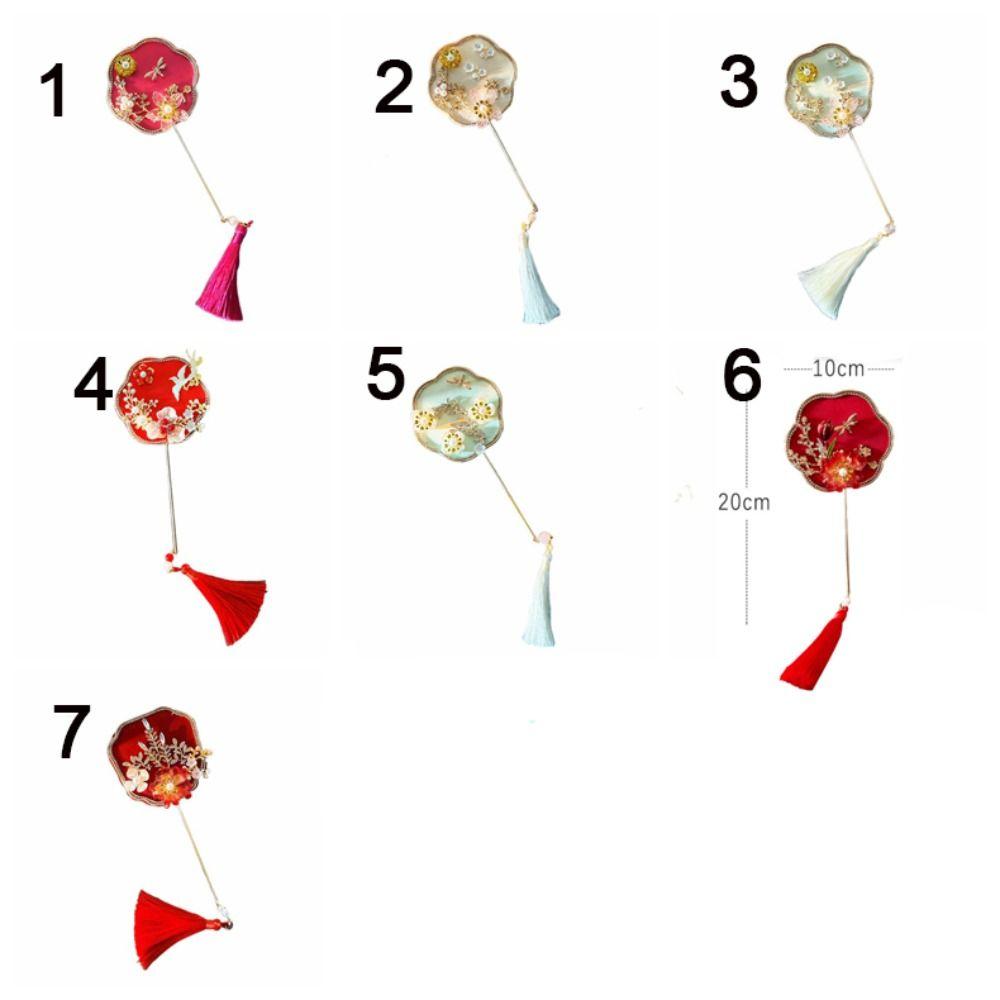 Chinese Style Mini Chinese Fan Tassels Chinese Silk Fan Bridal Group Fan Chinese Wedding