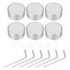 Uxcell 6pcs Footswitch Toppers Guitar Pedal Button Caps Metal Footswitch Top Covers for Inch Guitar Effect Pedal Silver 3/8 Buttons,