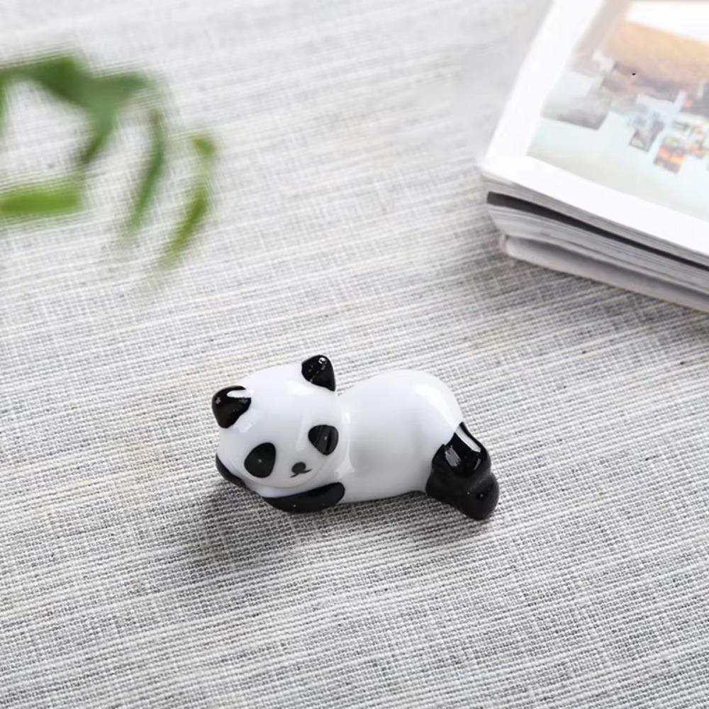 8Pcs/set Animal Writing Brush Pen Holder Cute Ceramic craft Panda Ornament  Home Decor