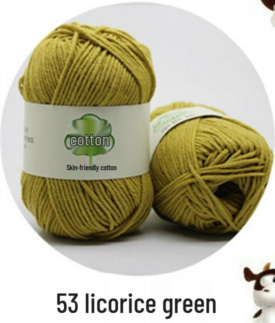 Пряжа из гребенного 5-слойного молочного хлопка для вязания и вязания крючком своими руками - Набор материалов средней толщины для шарфа и пледа