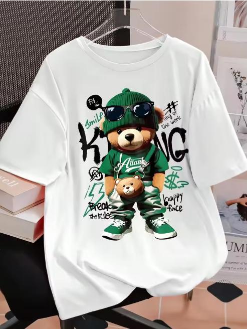 Hip Hop Style Printed Anime Cottont Shirt 2026new Unisex Unisex Casual Loose Fit Short Sleeve Top Breathable Comfortable Summer Tee