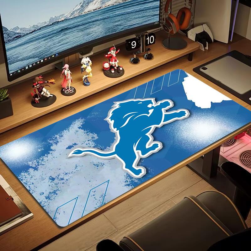Detroit Lions Color Mouse Pad Large Gaming Table Cushion Non-slip Laptop Tablet Big Mousepad XXL Mat Mini PC Playmat With Lock edge