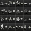 High Quality Men's Lapel Pin Brooch Silvery Aircraft Shess Anchor Animal Sport Shirt Collar Necktie Pin Jewelry Accessories Gift