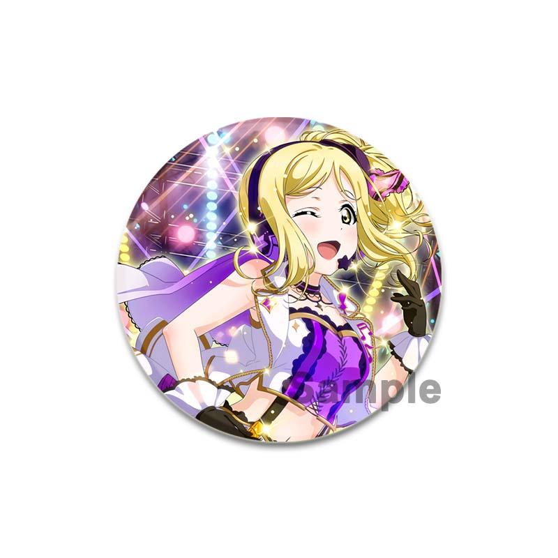 32/44/58mm LoveLive!SuperStar!!Ping An Pansy Tang Coco Round Brooch Clothing Lapel Pin Souvenir Soft Button Decorative Hat Badge