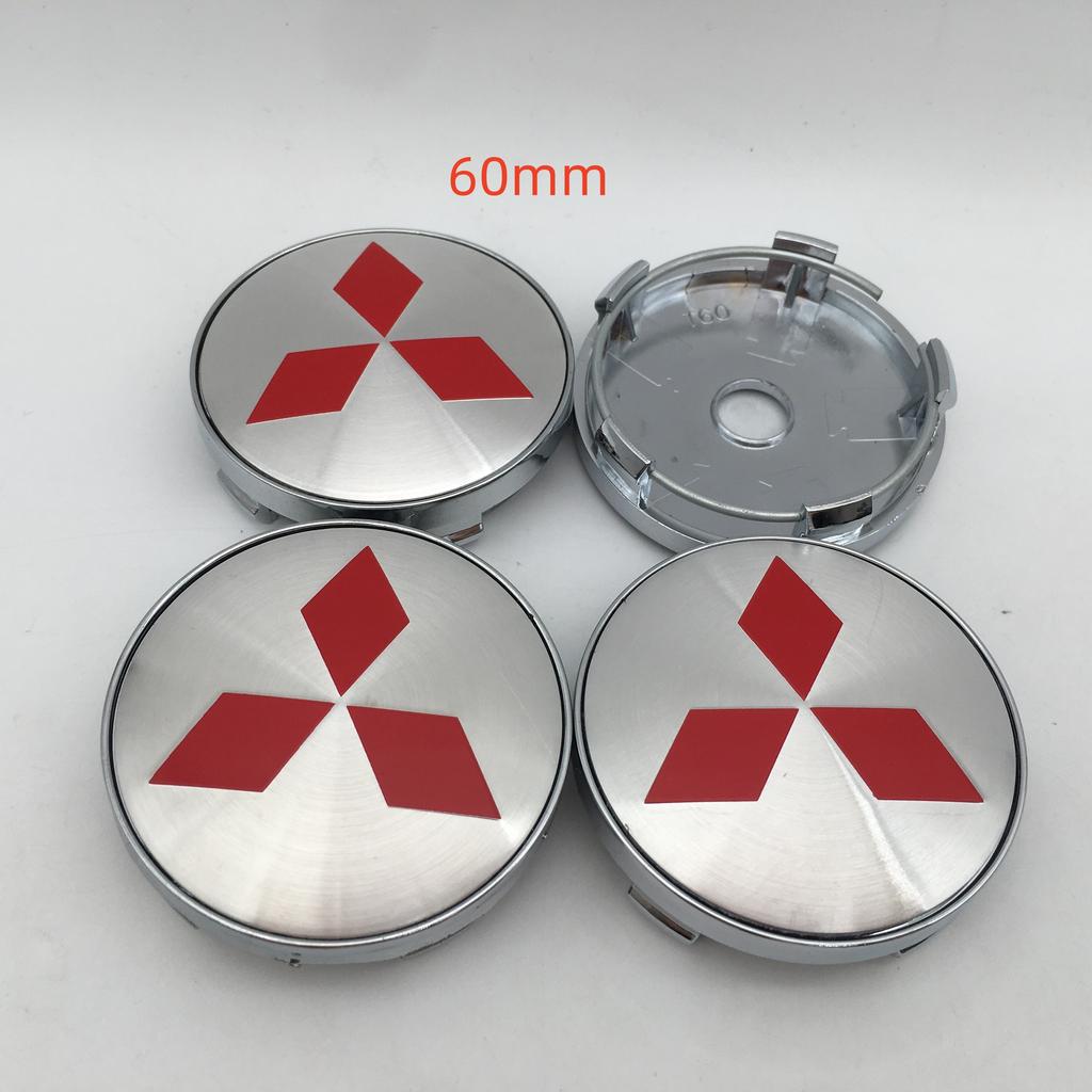 4pcs 3D 56mm 60mm 68mm for Mitsubishi Car Wheel hub Center Cap emblem Badge covers sticker Decals styling auto Accessories