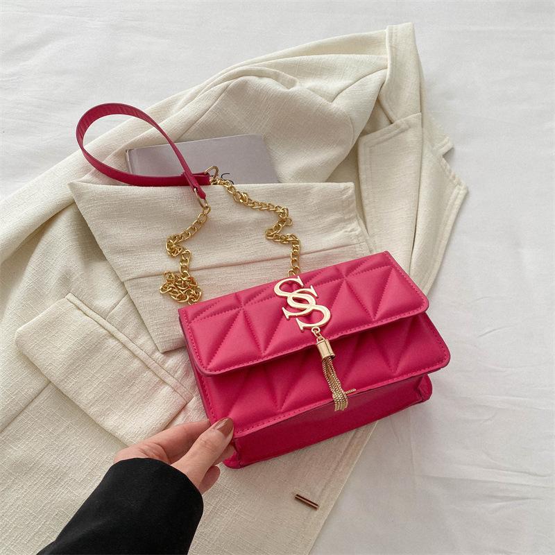 Fashion chain 2025 small square bag beautiful retro foreign style women's bag spring new trendy personality shoulder messenger bag