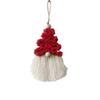 Macrame Christmas Tree Tassel Pendant Cotton Woven Santa Handwoven Christmas Tree Pendant Handmade Decorative Window
