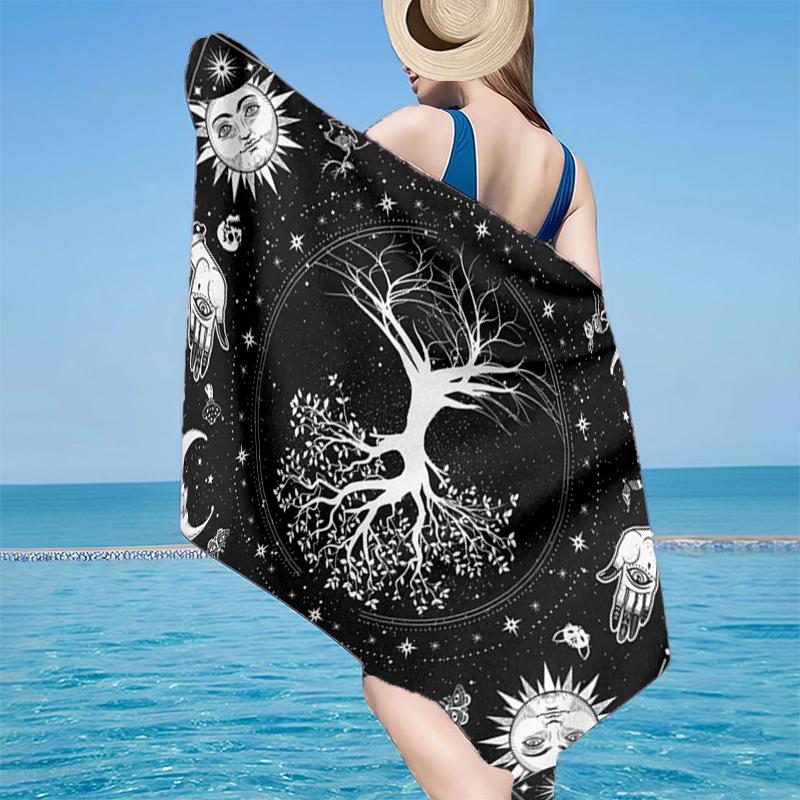 Tree Of Life Mandala Beach Towel, Super Soft Microfiber, Gift for Her/Him, Birthday, for Pool, Beach, Travel, Home Decor Fan gifts