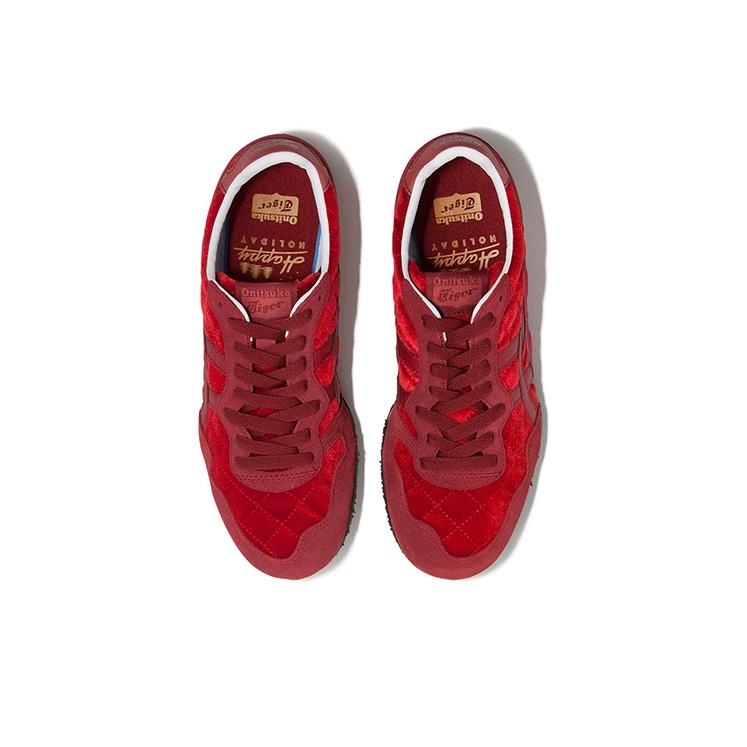 ONITSUKA TIGER Ткань Serrano Модные Устойчивые к скольжению Прочные Легкие Низкие Повседневные Кроссовки Унисекс Красный 1183B390-600