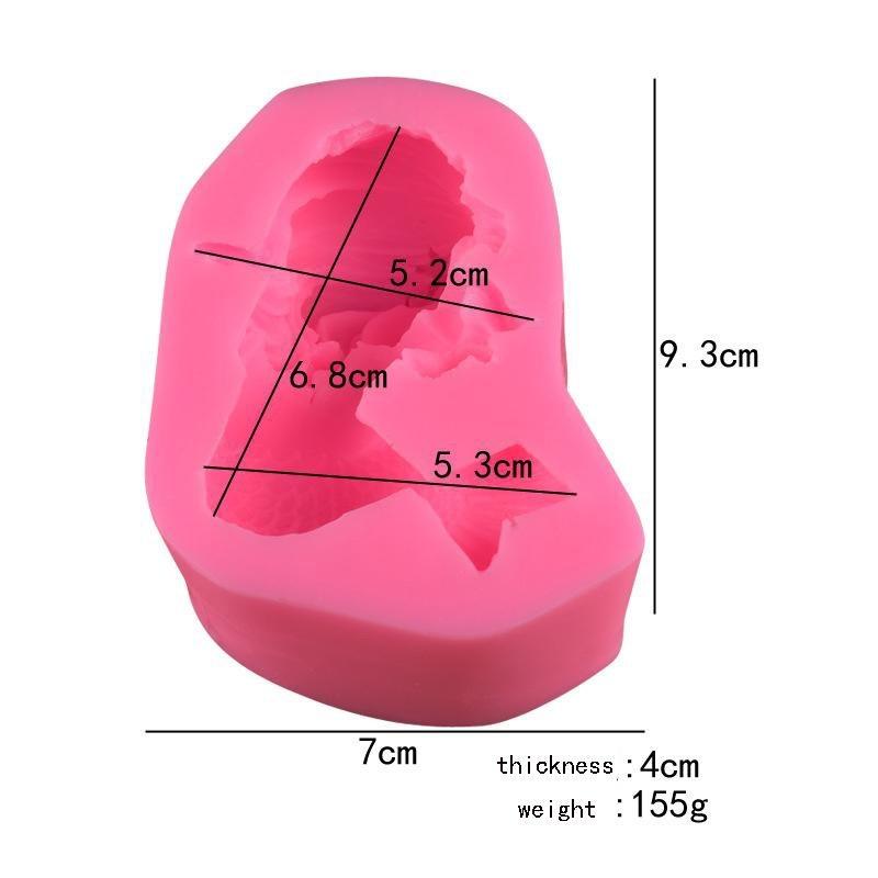 3D Русалка Силиконовое украшение Мыло ручной работы Свеча Камень Форма Инструменты для украшения торта MIT