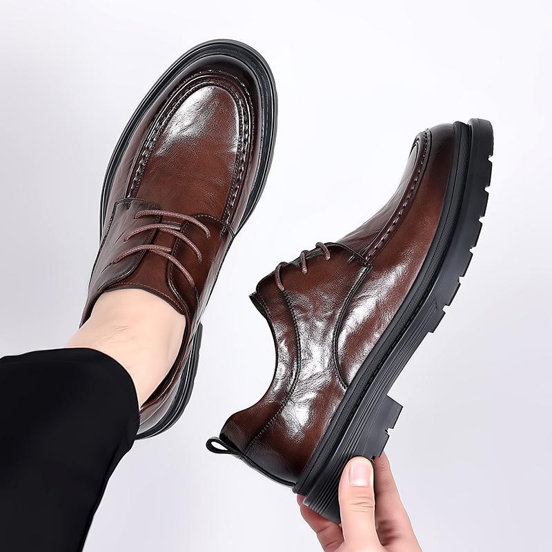 Мужские повседневные туфли оксфорды на шнуровке удобные мужские туфли из натуральной кожи модный дизайн формальные свадебные туфли для мужчин