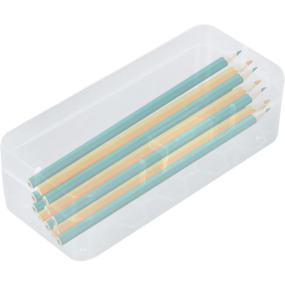 Пластиковый пенал с застежкой, большая вместительная коробка для хранения, школьные канцелярские принадлежности