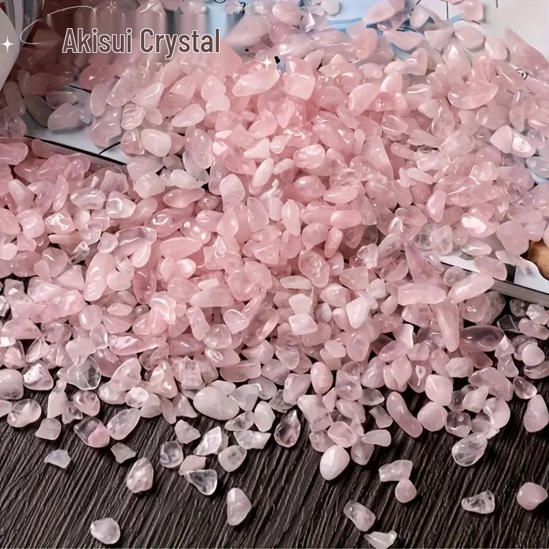 Мадагаскарский розовый кварц, дробленый необработанный камень для подношения Будде и демагнетизации