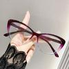 Anti Blue Light Cat Eye Myopia Glasses Men's and Women's Ultra Light Myopia Glasses Prescription Finished Glasses 0 To -3.0