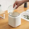 Мини Настольное Мусорное Ведро с Крышкой Внешнее Двойное Ведро Для Мусора Спальня Офисный Стол Коробка Для Хранения Сделано из Прочного Пластика Товары для Дома