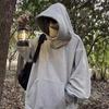 Осенние однотонные толстовки-водолазки Ninja для мужчин, винтажные флисовые толстовки, хип-хоп, японская уличная одежда, большие толстовки с капюшоном