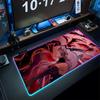 Черный лебедь Honkai Star Rail Мультяшная Коврик для мыши Игровой RGB-коврик для мыши Клавиатура с подсветкой Девушка-геймер XXL Коврик для ноутбука Накладки на стол Настольный коврик