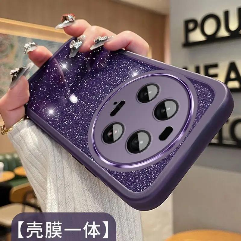 Блестящий защитный чехол для объектива камеры с блестками для Xiaomi 15 Ultra, мягкий силиконовый чехол для телефона Xiaomi 14 Ultra 14T Pro