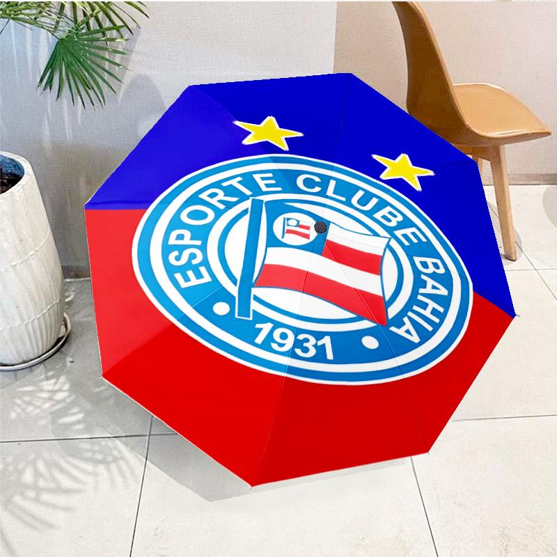 Автоматический зонт с принтом эмблемы клуба Bahia Fc, 8 спиц, для путешествий, кемпинга, повседневного использования, незаменимый подарок для семьи и друзей
