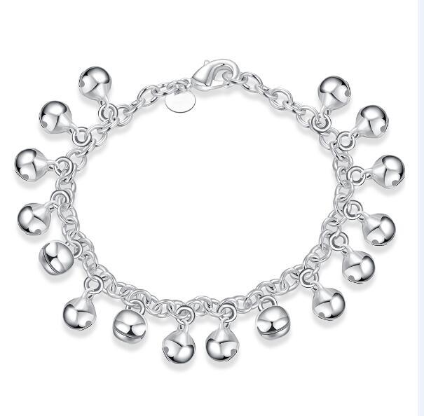 Стерлингового Серебра 925 пробы, квадратная пряжка, 10 мм, боковая цепочка, однотонный браслет для женщин и мужчин, очаровательный подарок на вечеринку, свадебные модные украшения