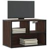 TV Cabinet Brown Oak Effect 60 x 31 x 39.5 cm Particleboard and Metal