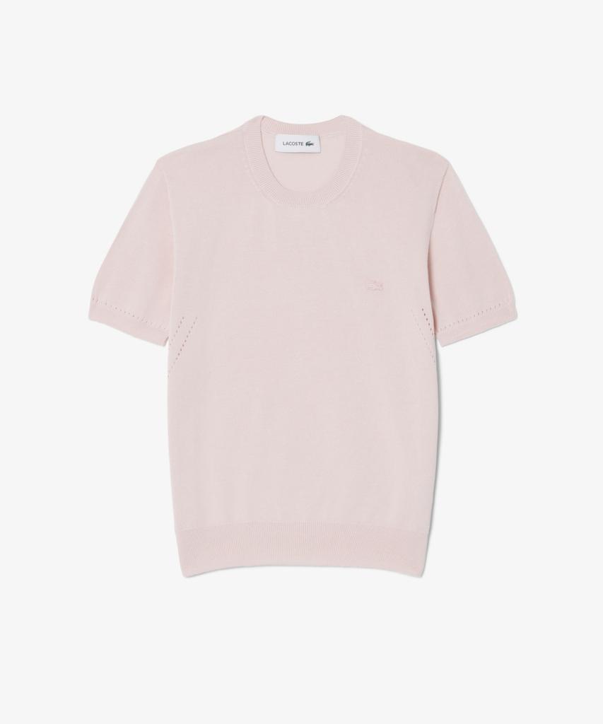 LACOSTE Женский легкий хлопковый свитер с коротким рукавом Af5025-56G Ady