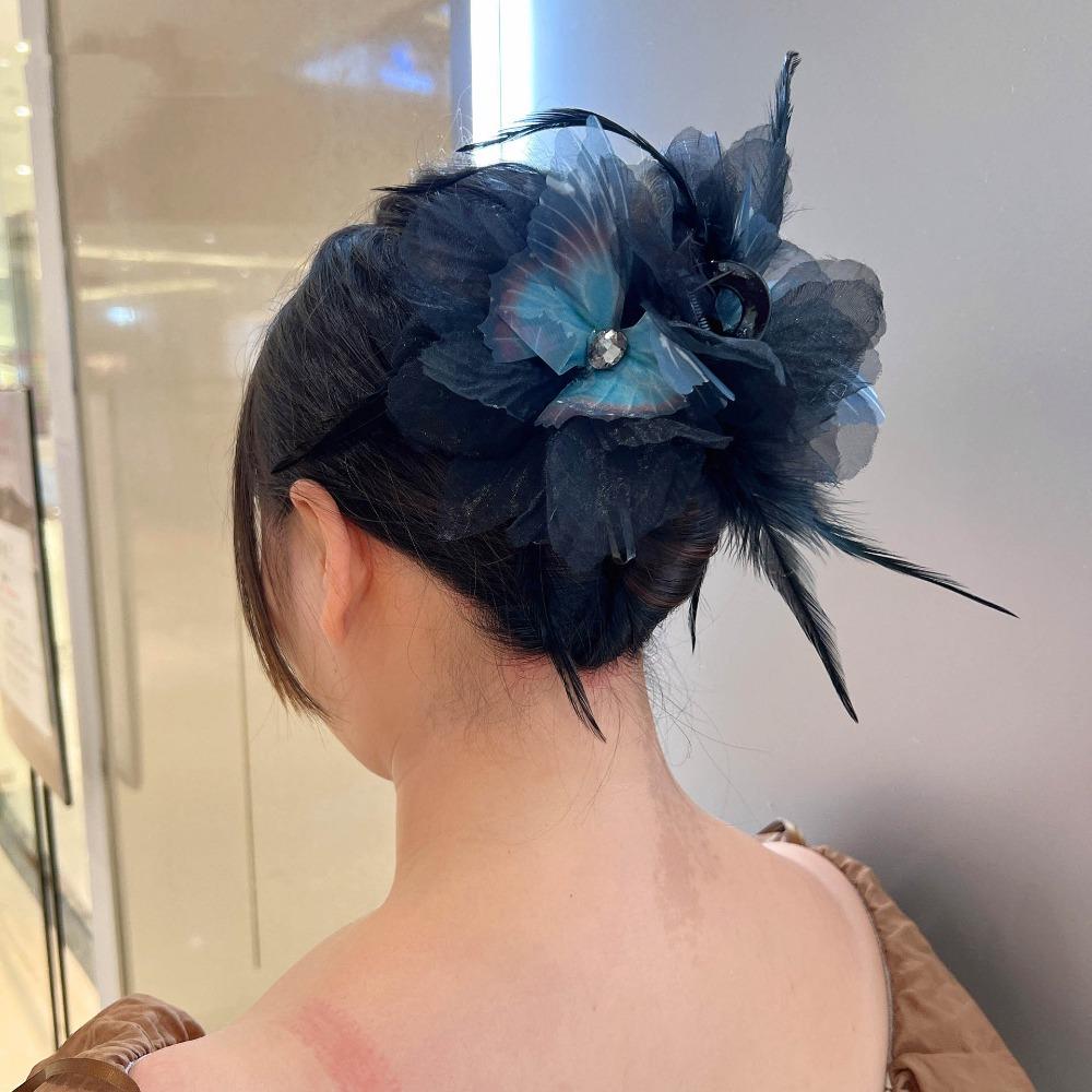 Tassel Grasping Clip Flower Shark Clip Elegant Hair Claw  Girl