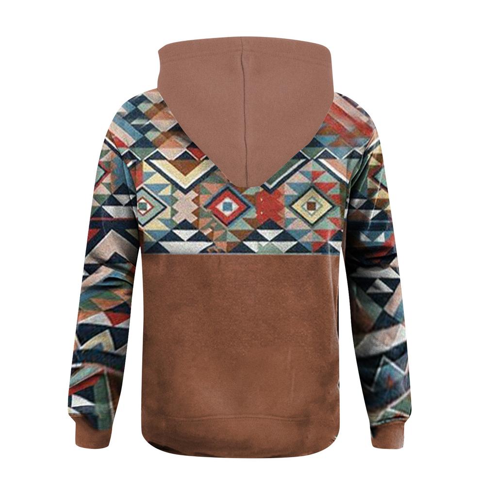 Модный свободный мужской и женский свитер с капюшоном с длинным рукавом и принтом