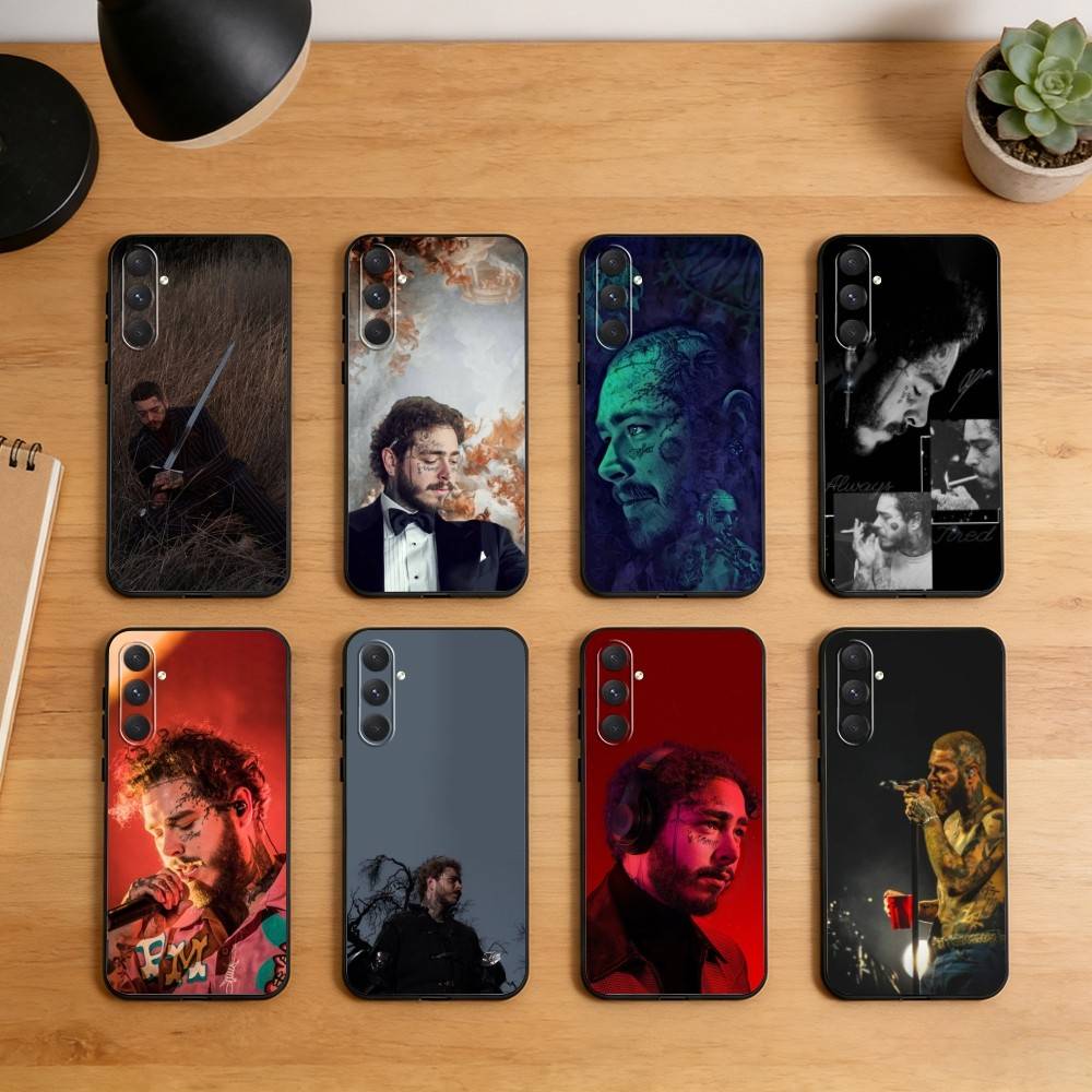 Чехол для телефона King P-Post M-Malone для Samsung S26, S25, S24, S23, S22, S21, Ultra, Plus, FE Черный Мягкий Чехол