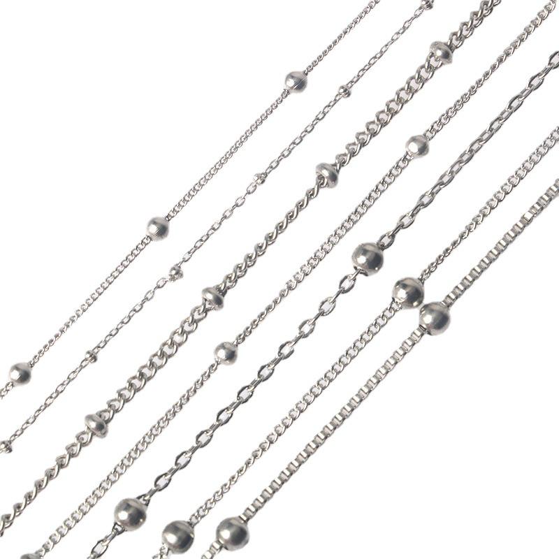 Титан Нержавеющая сталь О-цепочка Браслет Ожерелье Материалы для DIY Ювелирных изделий