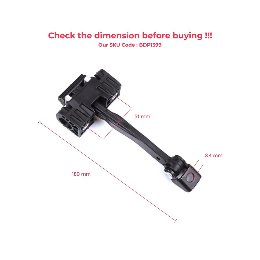 BDP1399 Rear Door Stop Check Assy Limiter Strap for BMW 1 Series F20 F20N 2011–2019 5-Door 51227446727