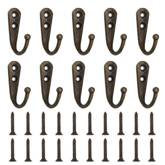 10 шт. настенных крючков многоразового использования, хорошо выдерживающих нагрузку, из цинкового сплава, экономящих пространство, дверная вешалка для ванной комнаты
