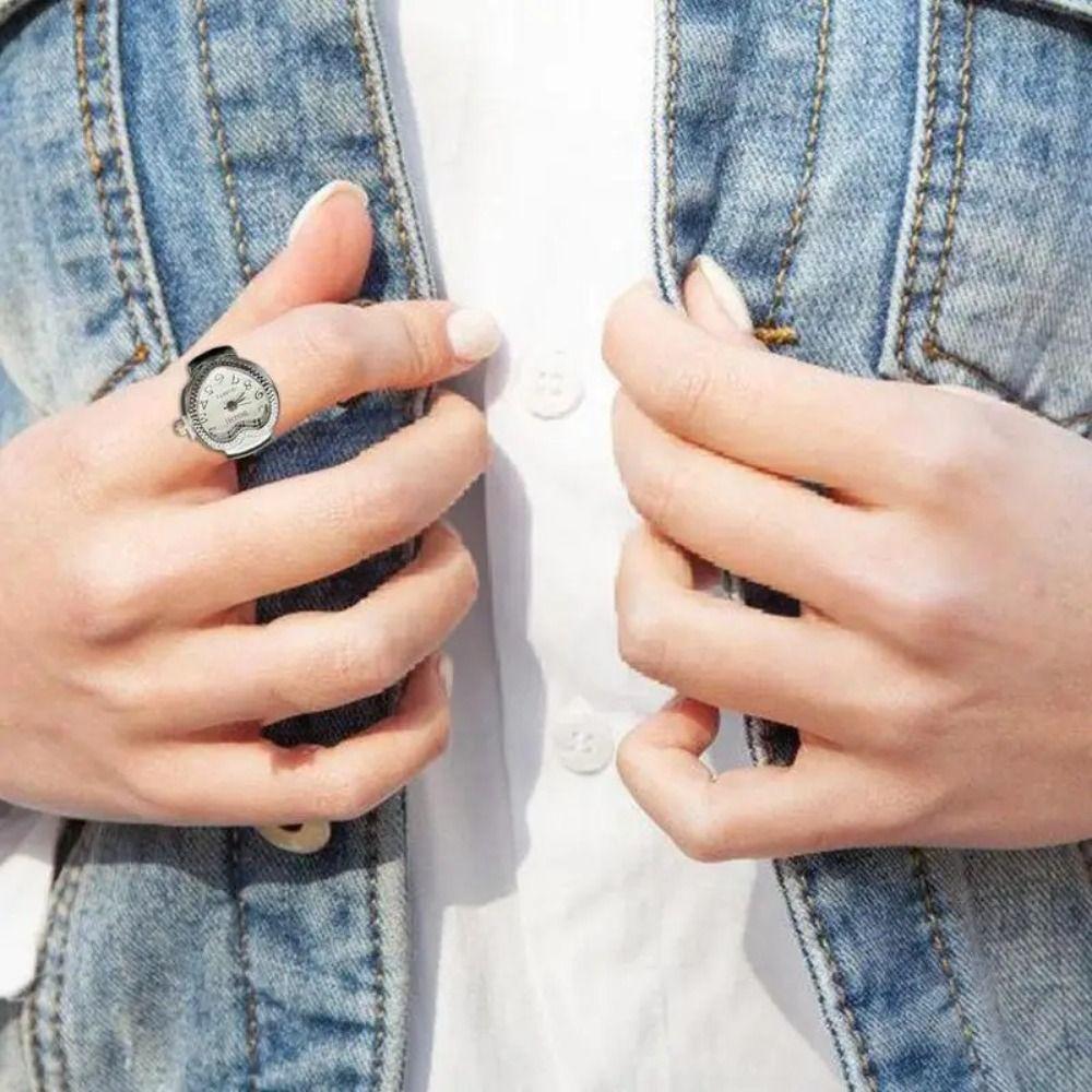 Кольца в форме сердца, ювелирные часы, панк-часы, кольцо, классные римские кварцевые часы для женщин