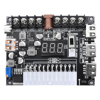 Плата-разветвитель для блока питания ATX 24/20 контактов и акриловый корпус, комплект, модуль-адаптер, разъем питания, поддерживающий инструмент-аксессуар