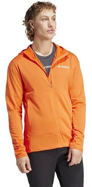 Куртка Adidas TERREX Xperior Light Fleece Hooded Jacket Men полуоранжевого цвета
