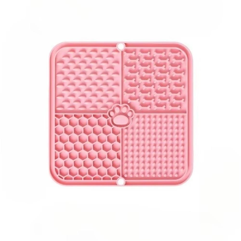 Silicone Material Pet Lick Mat Suction Cup Dog Food Plate New Silicone Mat  Pet Feeding